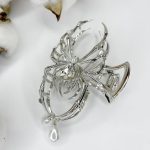 گیره مو استیل طرح عنکبوت نگین‌دار - تصویر 2