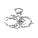 گیره مو استیل طرح عنکبوت نگین‌دار