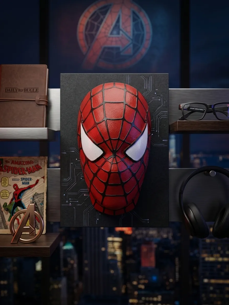 بک گراند دیوارکوب مجسمه اسپایدرمن Spider-Man--فروشگاه اکسسوری صابی استور