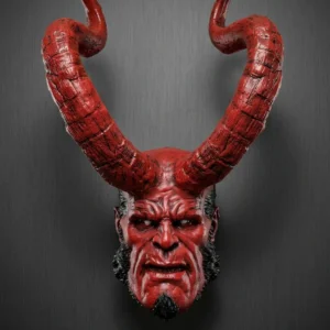 بک گراند دیوارکوب مجسمه پسر جهنمی نسخه شاخ دار Hellboy-فروشگاه اکسسوری صابی استور