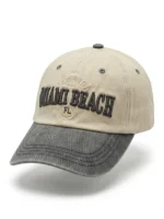 خرید کلاه کپ بژMiami Beach Florida-فروشگاه اکسسوری صابی استور