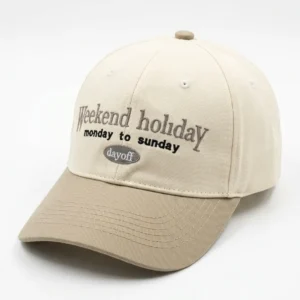 کلاه کپ کرمی Weekend Holiday-فروشگاه اکسسوری صابی استور