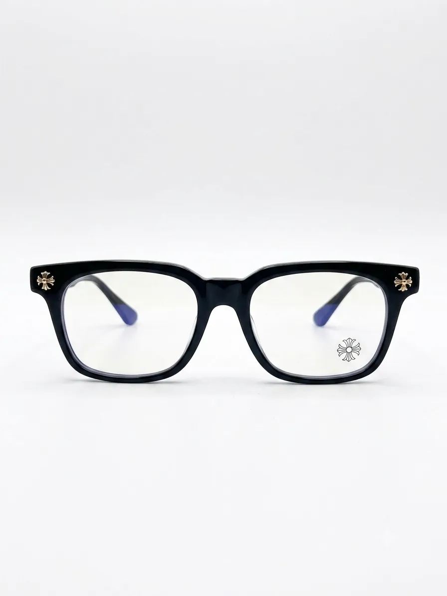 کروم هارتز مشکی نمای روبر خرید عینک بلوکنترل کروم هارتز Chrome Hearts Blue Control Glasses-فروشگاه اکسسوری صابی استور
